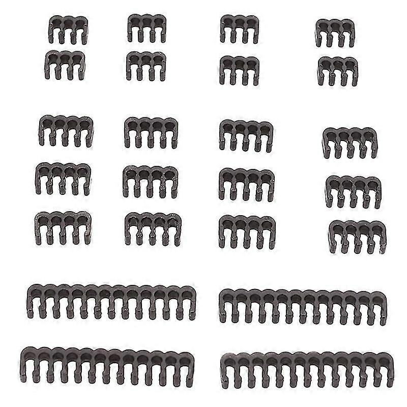 24pcs/set Pp Cable Comb Reusable 6/8/24pin Computer Power Cable Clamp Organizer Cord Management For Desktop Jikaix