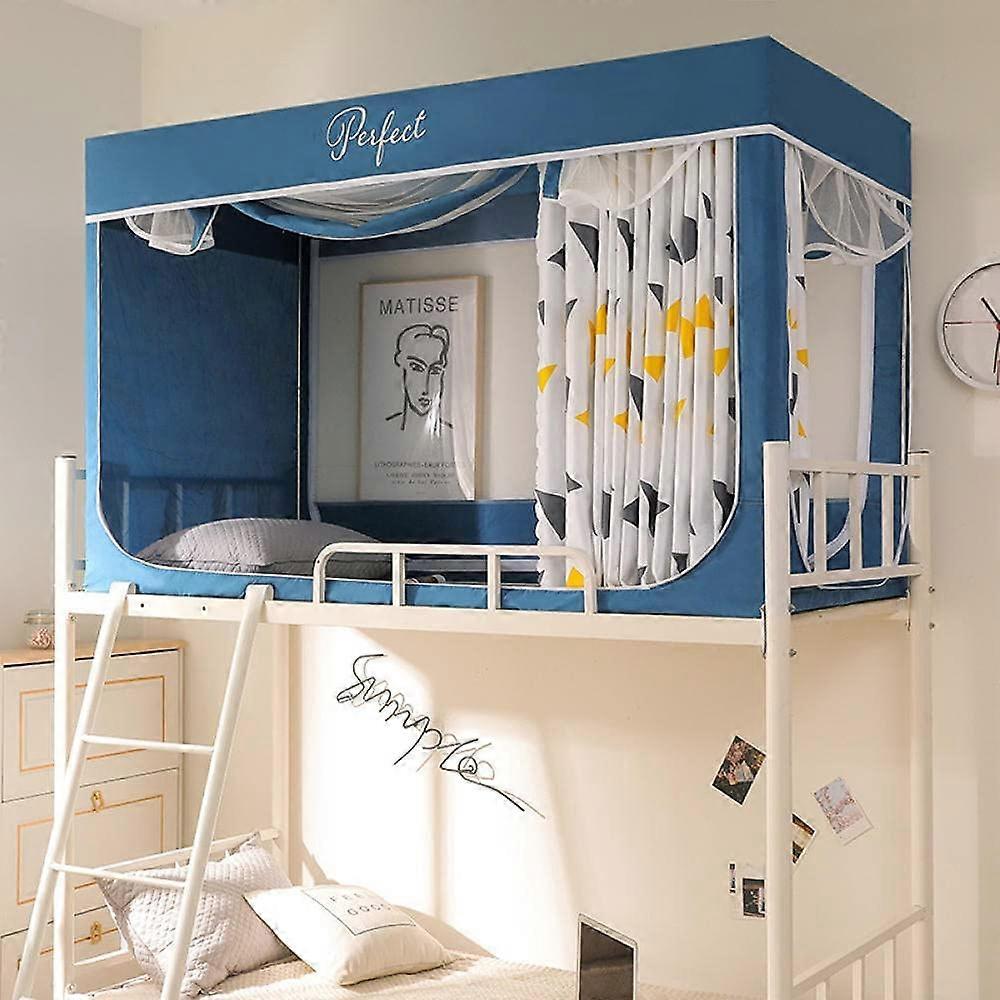 Bunk Bed Tent Curtain 2.0m x 0.9m Canopy Mosquito Net Dorm Room Breathable Shading Curtain