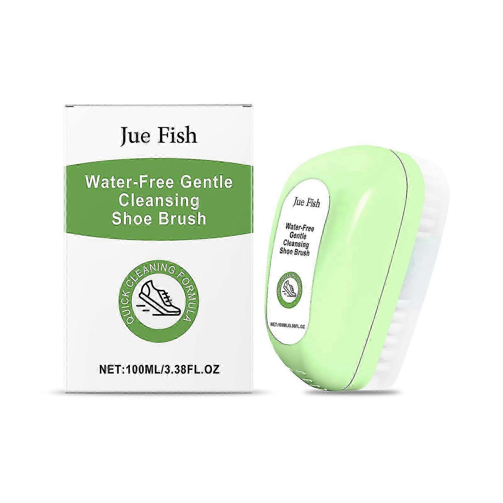 Portable White Shoe Cleaner - Effectively Remove Yellow Stains with No-Wash Formula & Included Cleaning Brush - Compact 100ml for Quick, Hassle-Free S