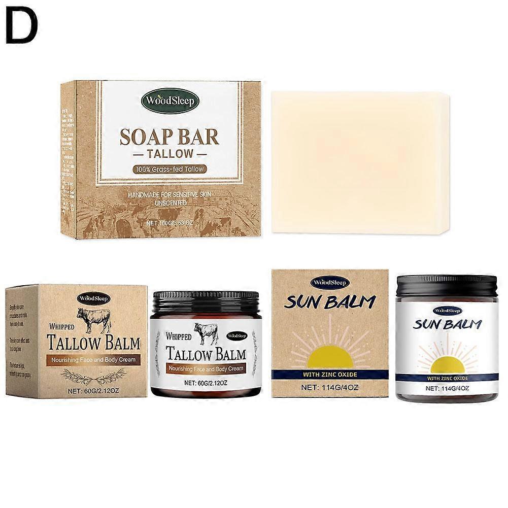 Beef Tallow Skincare Set Deeply Moisturizes Nourishes Repairs Skin For Smooth Hydrated Glow