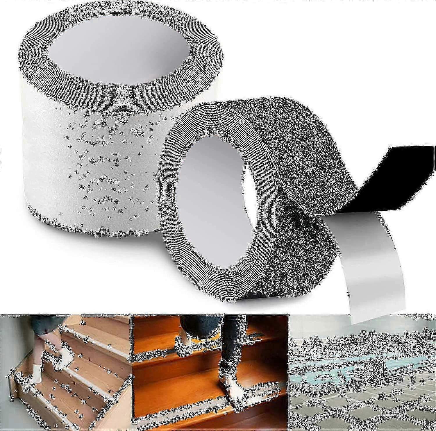 Non-slip Tape, 2 Rolls Transparent High-tack Non-slip Adhesive Tape Safety Tape Self-adhesive Tape