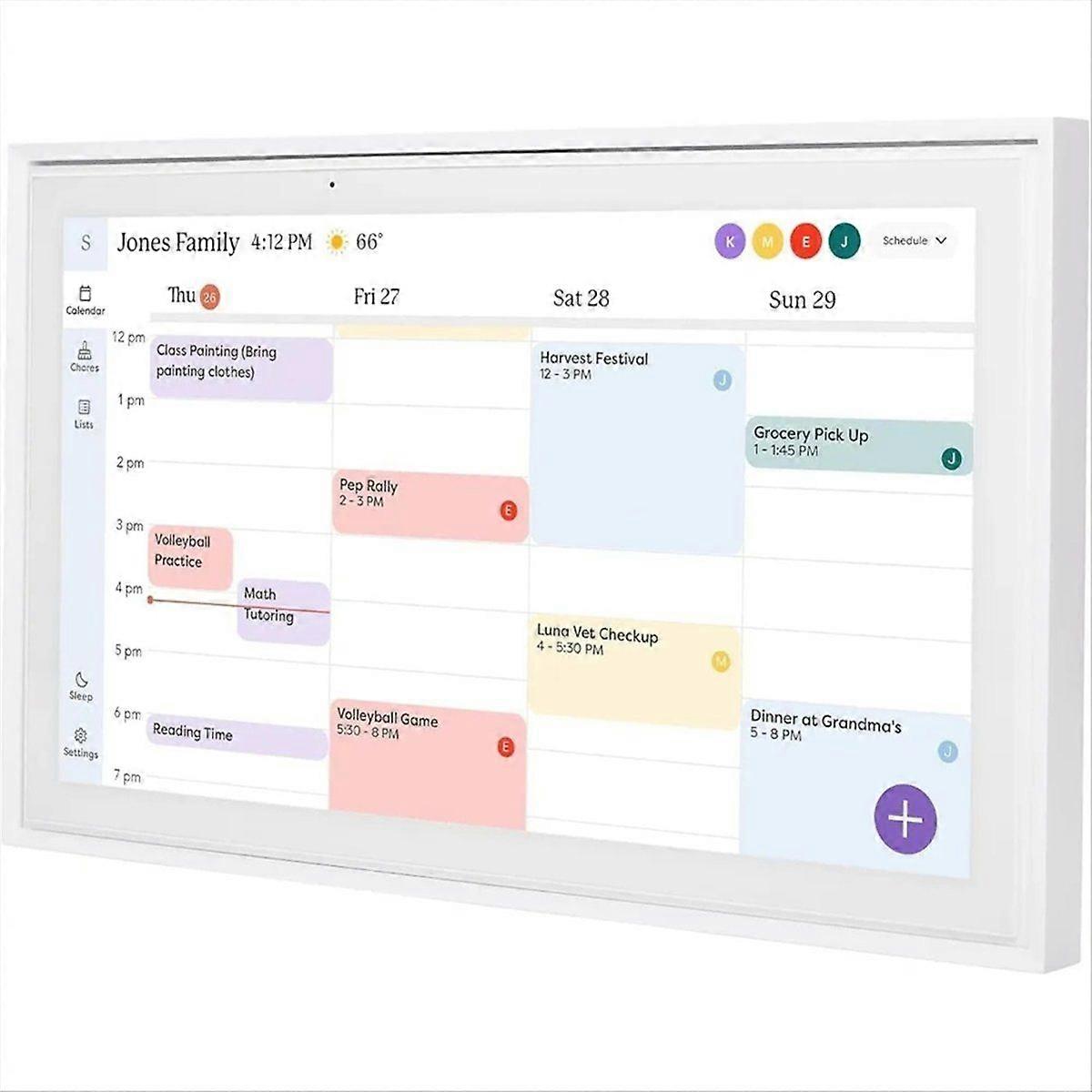 10 Inch Digital Frame Calendar Chore Chart Photo Video Play Smart Touch Screen Display for Family S