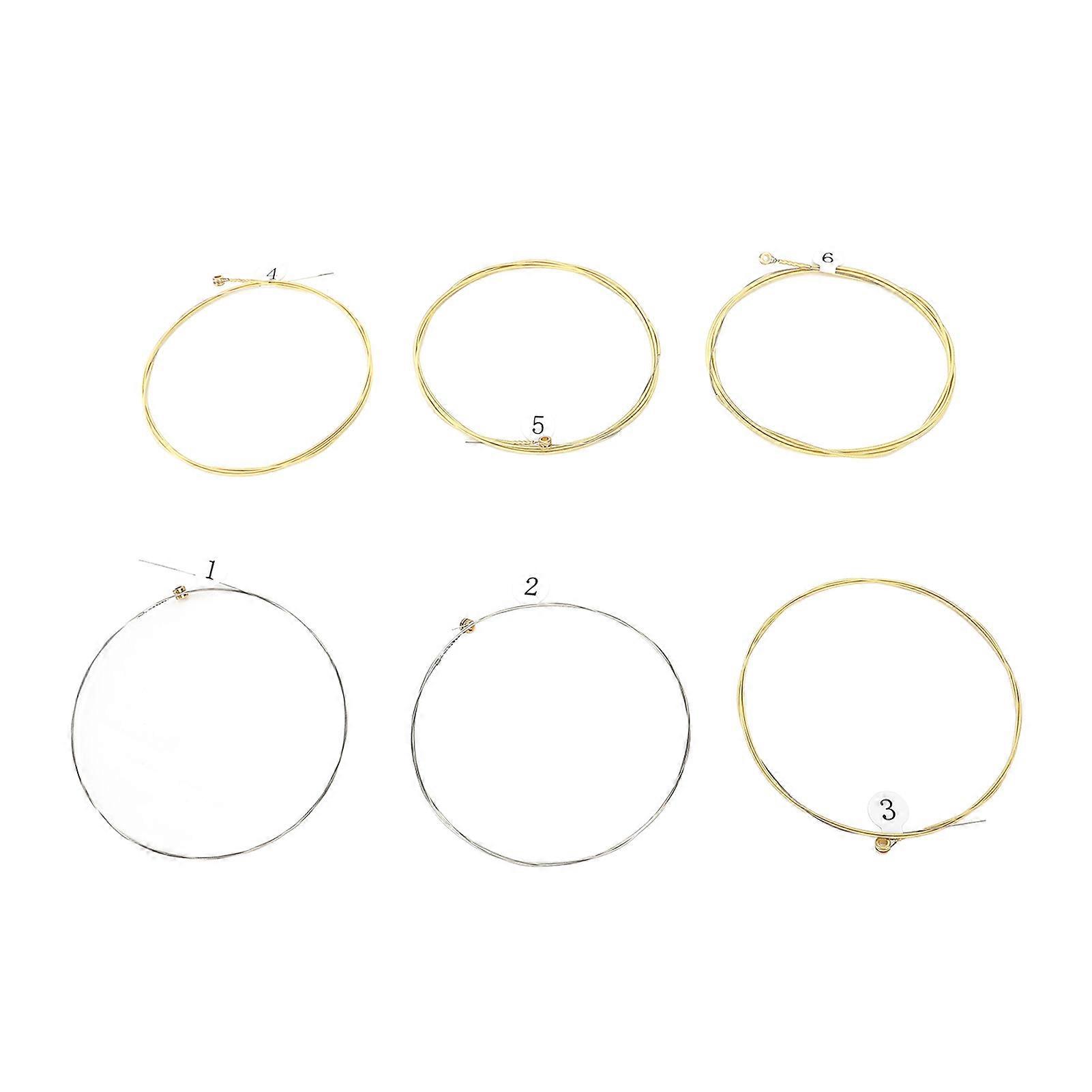 6 Guitar Strings with Ball End Phosphor Bronze Coating String Replacement for Acoustic Guitars