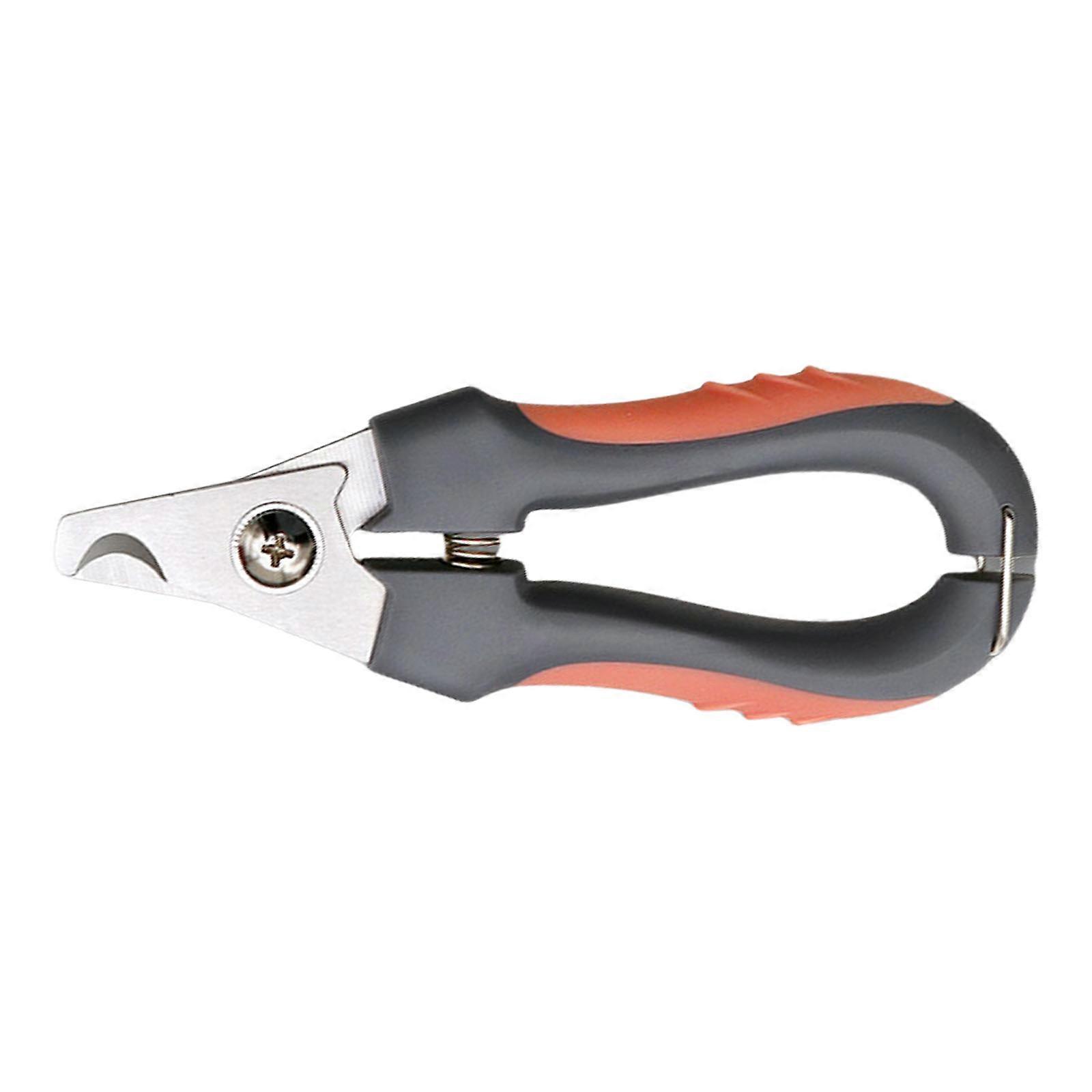Precise Pet Nail Trimmer With Ergonomic Grip Safety Blade Stop Invisible File For Effective Dog Grooming Tasks  Red