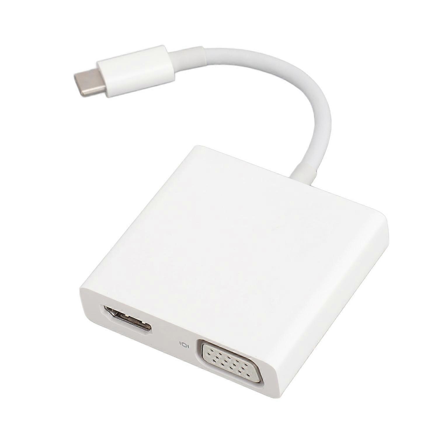Type C To HD Multimedia Interface VGA USB3.0 Adapter Plug and Play USB Type C Digital AV Multiport A
