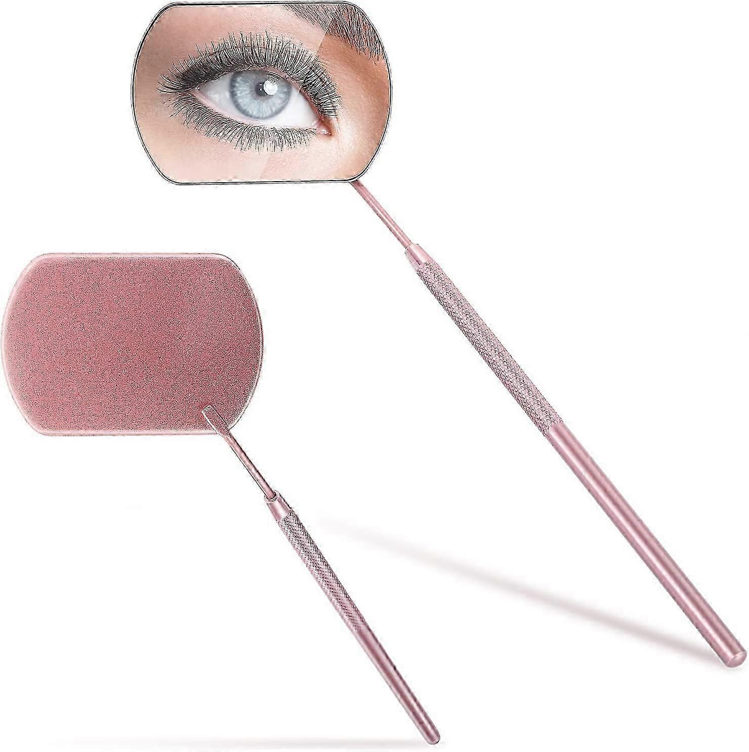 Square Lash Mirror Potable Eyelash Extensions Applicator Supplies  Stainless Detachable False Eyelashes Mirror  (D-V2)pink SZRH