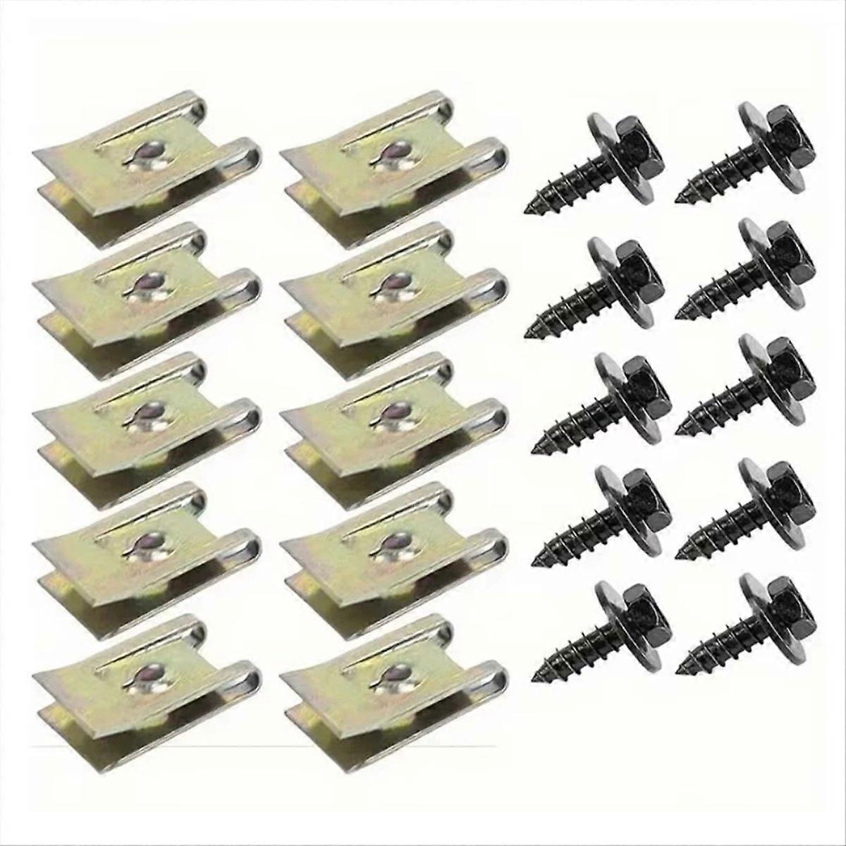 100Pcs Metal U Clips for Car Modification Trim Installation