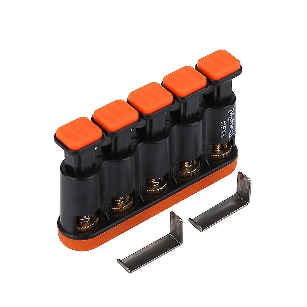 Variable Hand Finger Strength Tension Exerciser Grip Trainer for Piano Guitar (Orange)