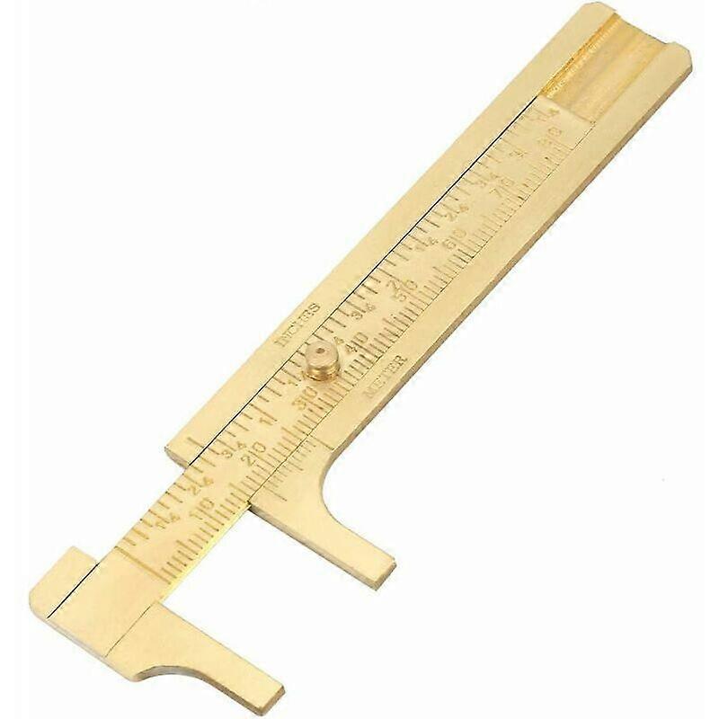 Brass Vernier Caliper Pocket Ruler Mini Neck Caliper