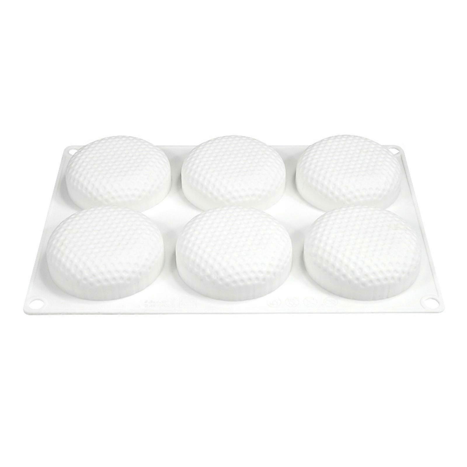Round Shape Baking Pan With 6 Cells Perfect For Dessert Molds And Craft Projects Multicolor