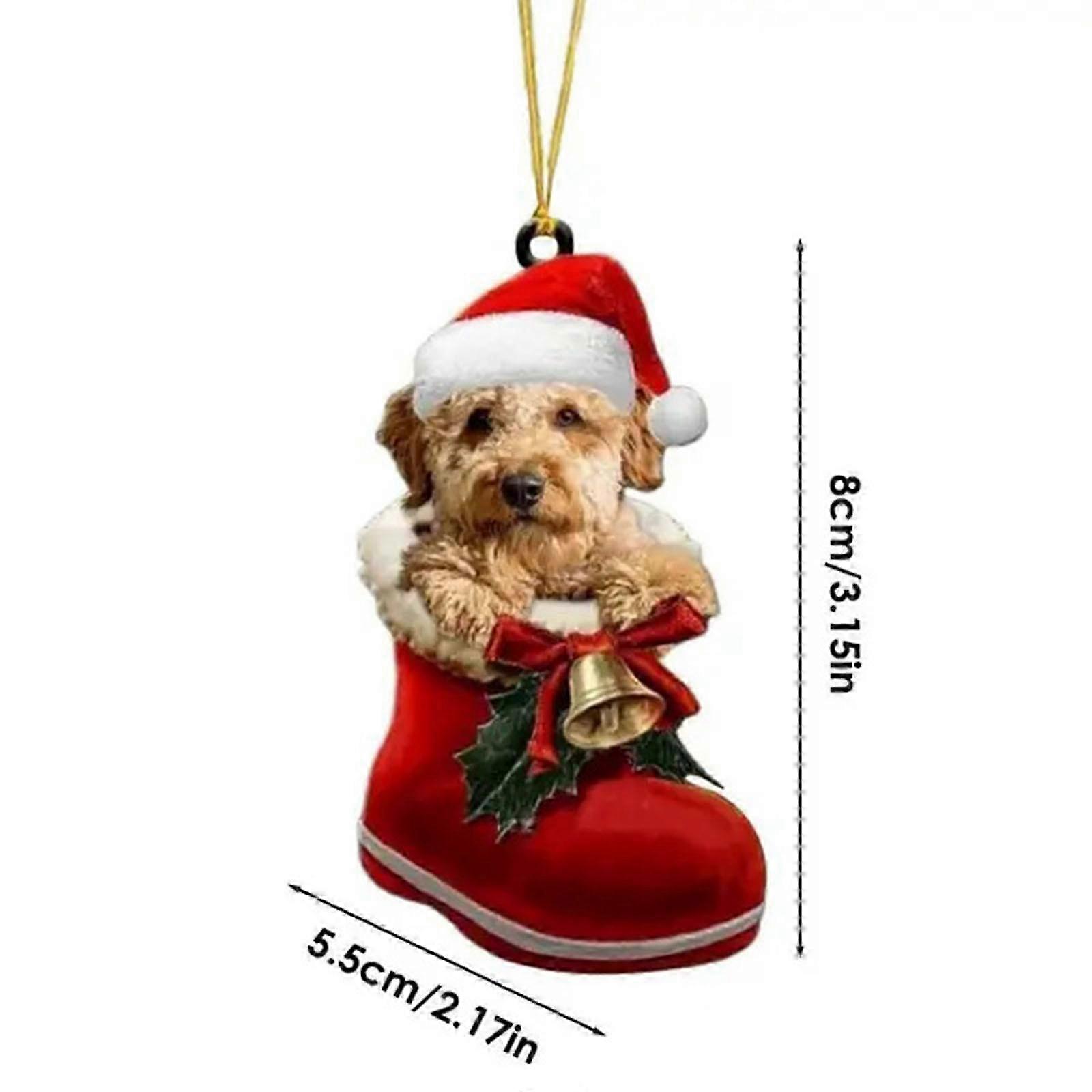 Festive decoration with dog design pendant for Christmas tree