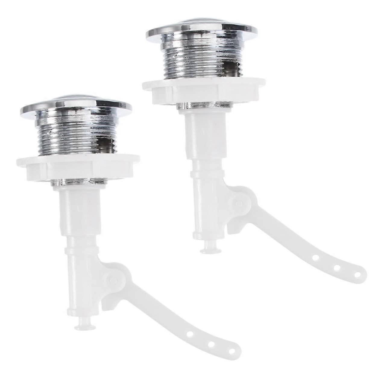 2 Pack Toilet Flush Tank Button Replacement Kit Dual Flush Push Button for Home Bathroom