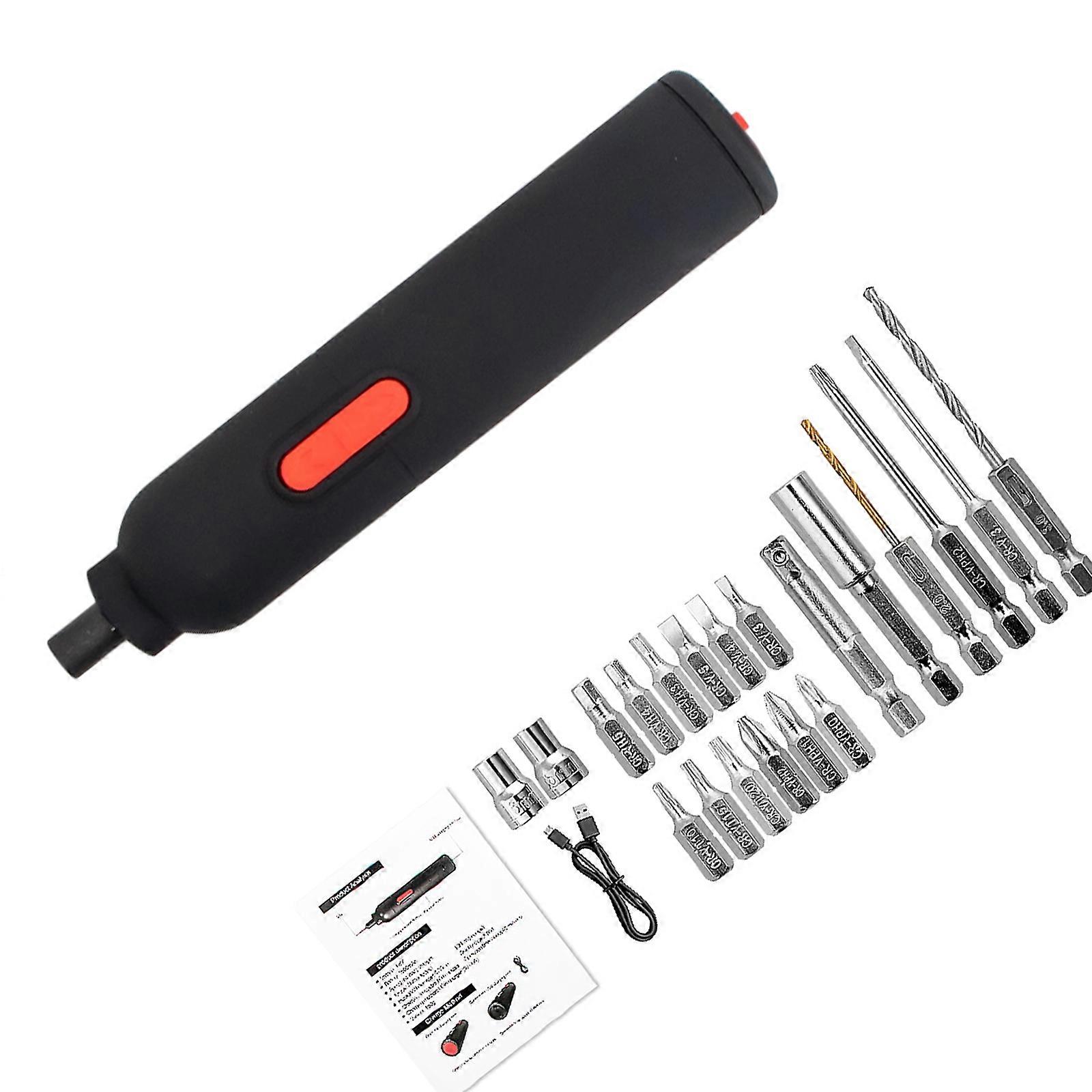 Electric Screwdriver Cordless Household Multifunctional Screwdriver Tool Set Small Electric Drill Automatic Screwdriver Multicolor