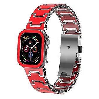 Lucky Color Design PC Band with PC Case Compatible For Apple Watch Series 11 42mm / 10 42mm Metal Buckle Replacement Watch Strap