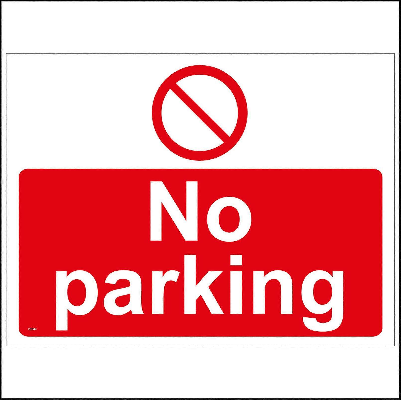 VE044 No Parking Sign with Circle Slash