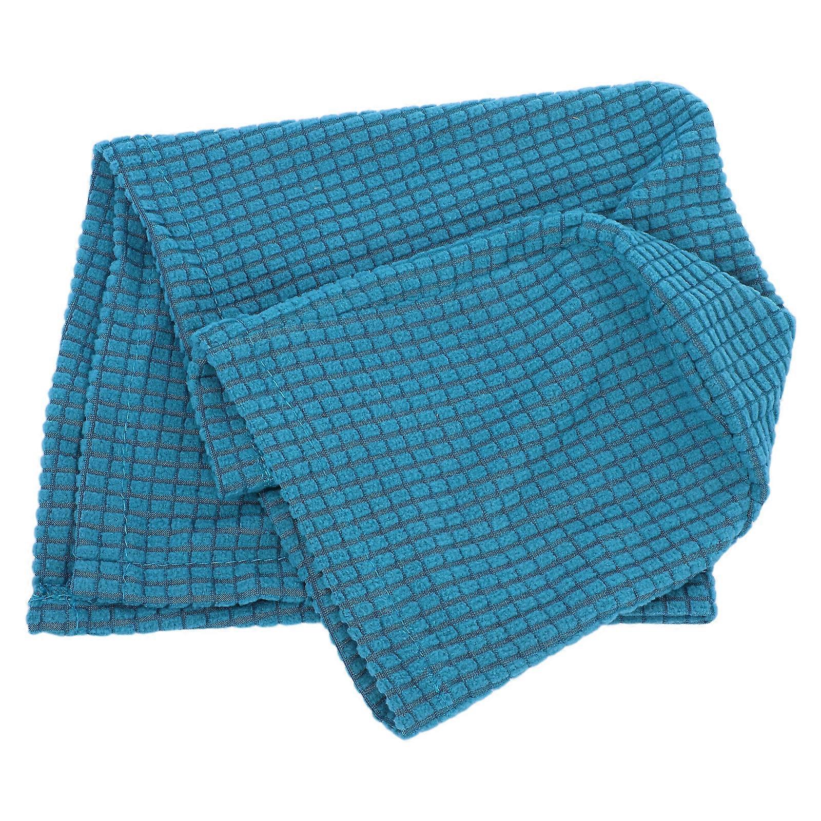 2pcs Universal Elastic Sofa Armrest Cover Simple Sofa Side Towels Protective Cloth for Home Office (Blue)