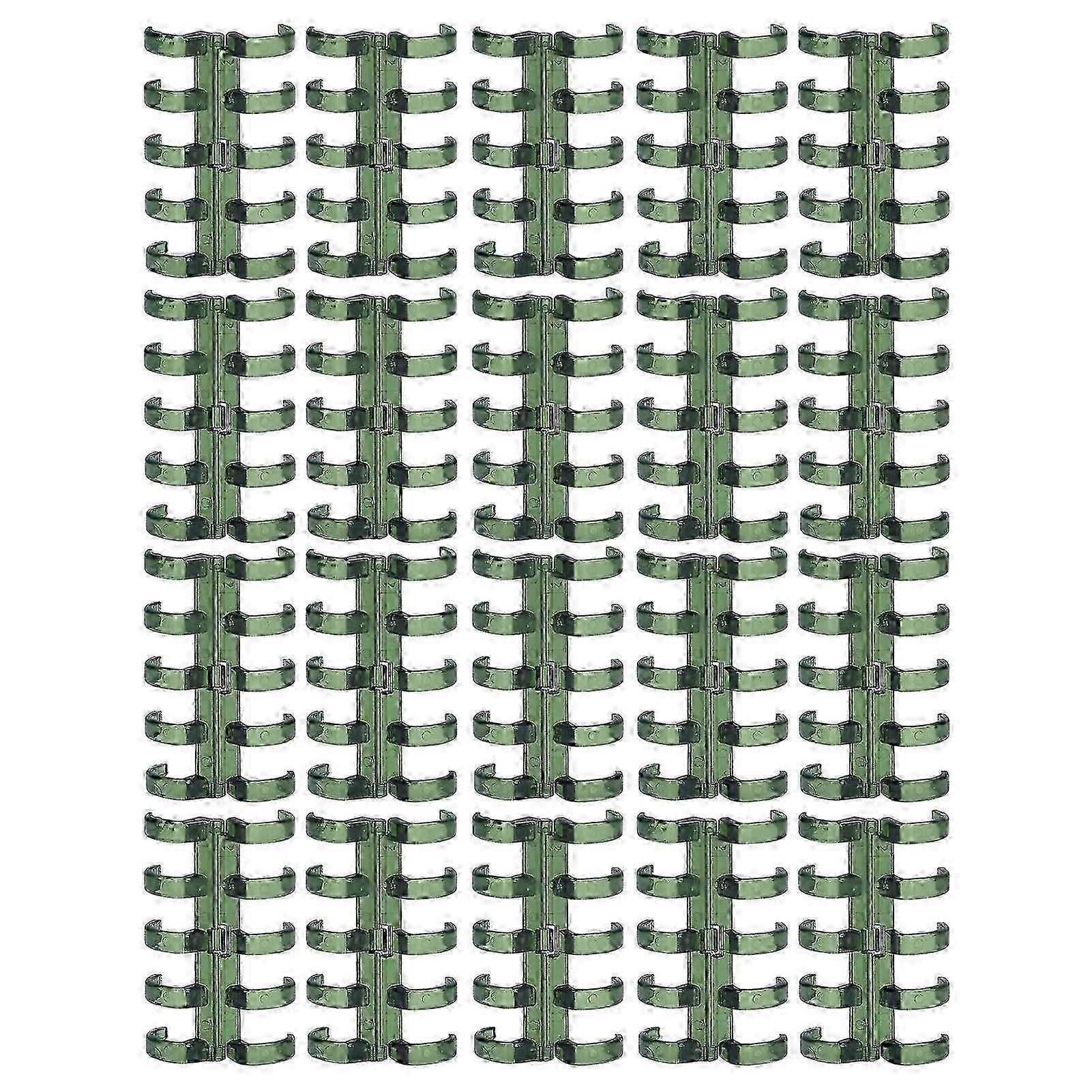 20Pcs Binding Rings Segmented Design Hold 60 Sheets 11mm Binding Thickness Office SuppliesGreen