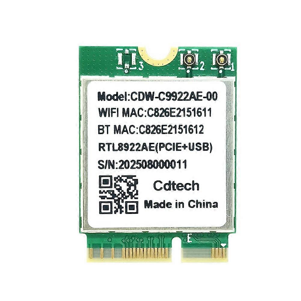 RTL8922AE WiFi7 Card 2.4G/5G/6G Tri-Band 6338Mbps Wireless WiFi Card Adapter Bluetooth 5.4 for Win10