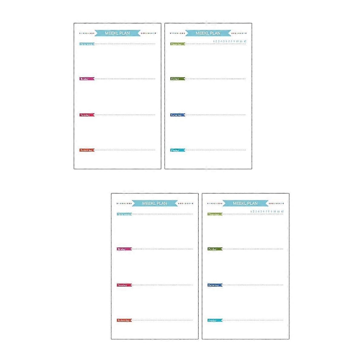 80 Sheets Size 6-Hole Paper Refills For Notebook Planner Journal Dairy (Weekly Book)