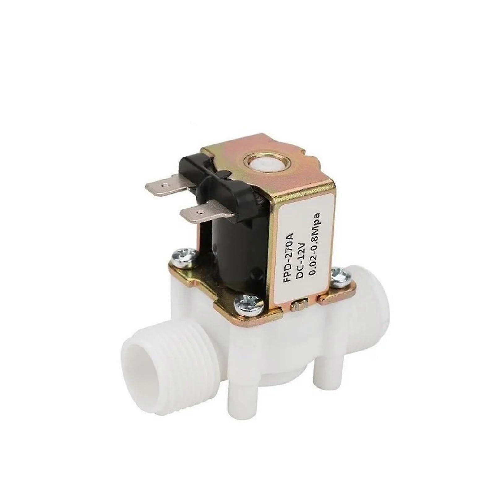 Normally Open 1/2 Inch Water Inlet Solenoid Valve DC24V Plastic Magnetic Flow Control for Irrigation and RO Systems