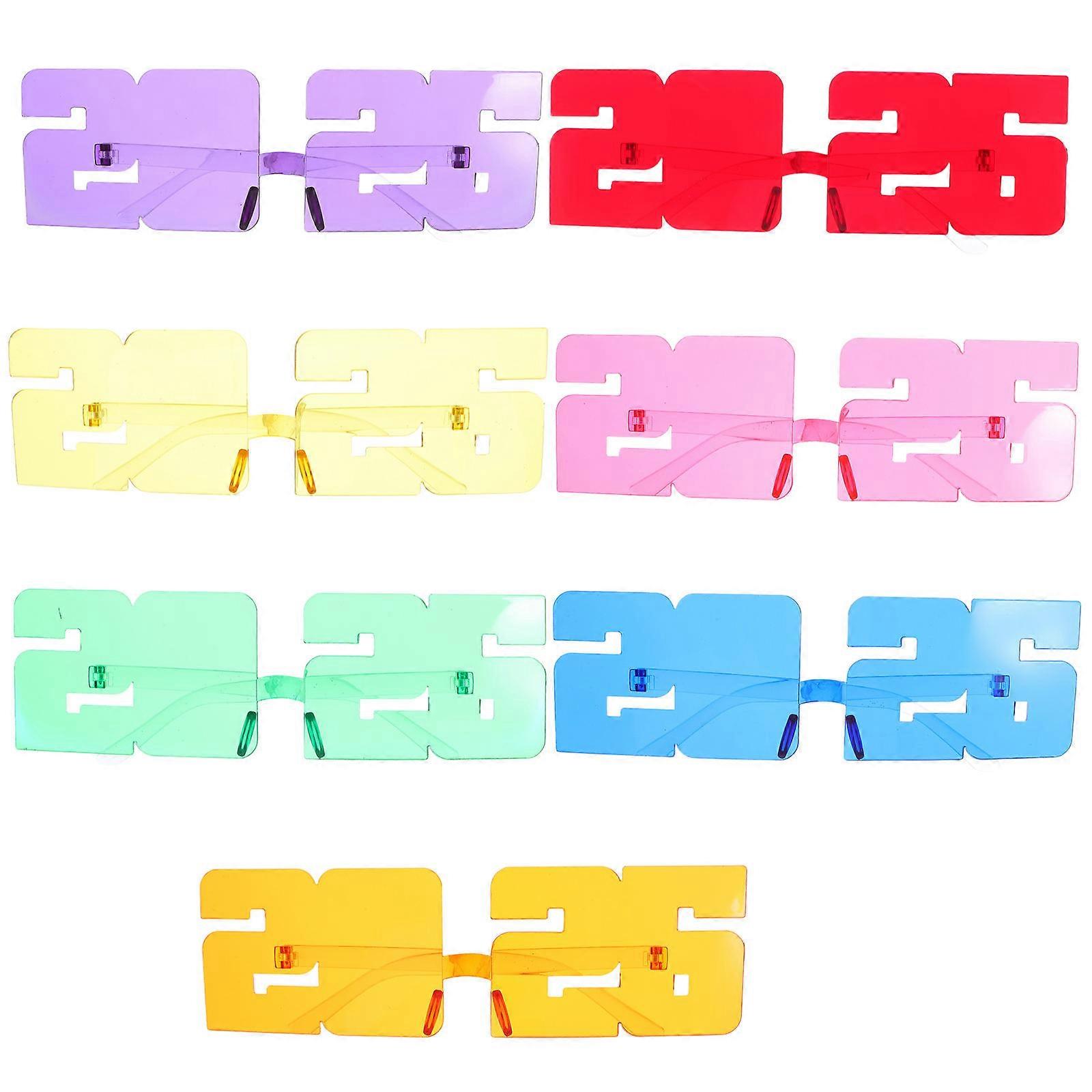 2026 Eyeglasses Retro Style Party Glasses for Home Use 7Pcs Assorted Color