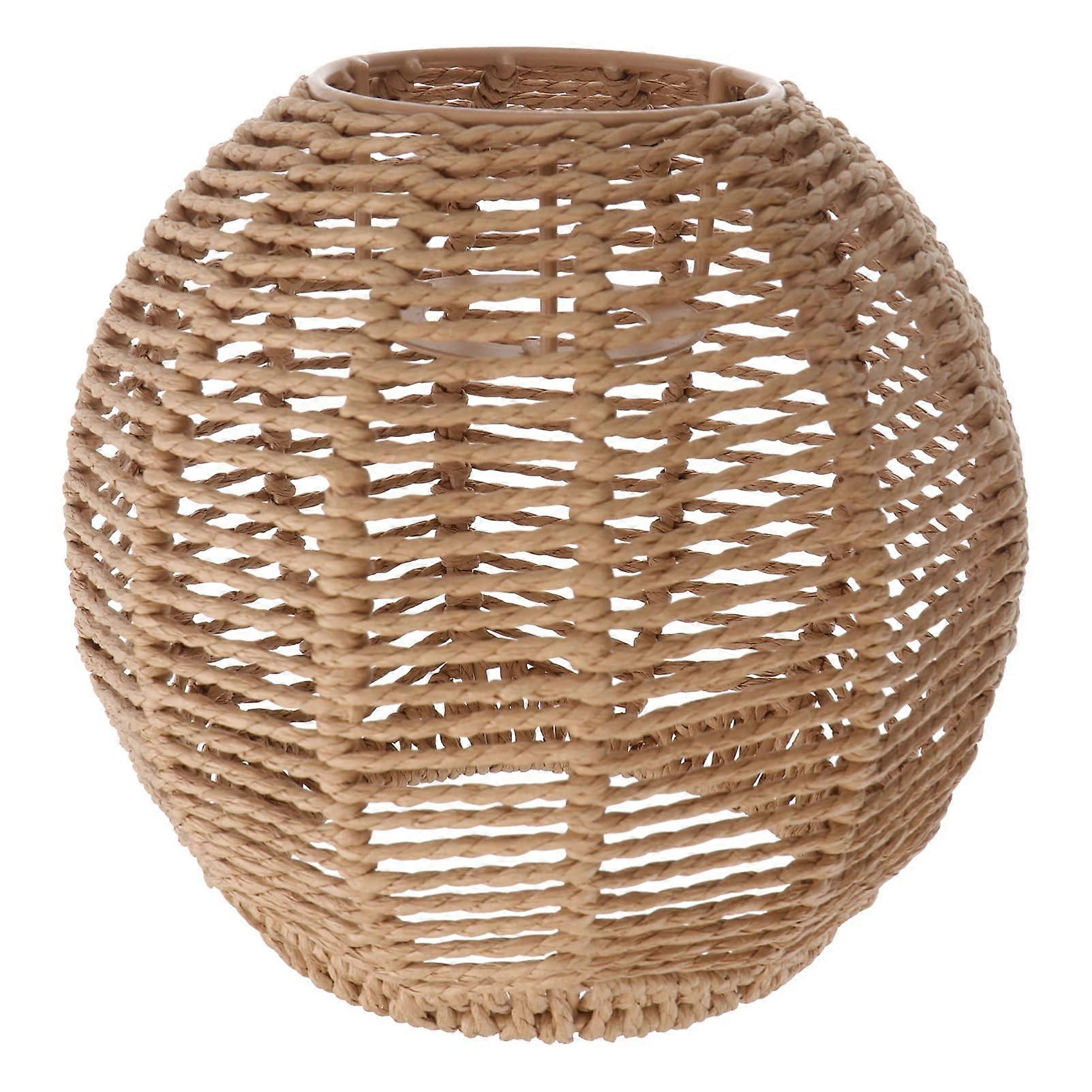 Rattan Pendant Light Shade with Boho Rustic Charm, Handmade Wicker Ceiling Lamp for Living Room