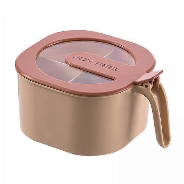 Spice Storage Box with Lid, 4 Compartment Kitchen Seasoning Organizer with Spoons, RustResistant