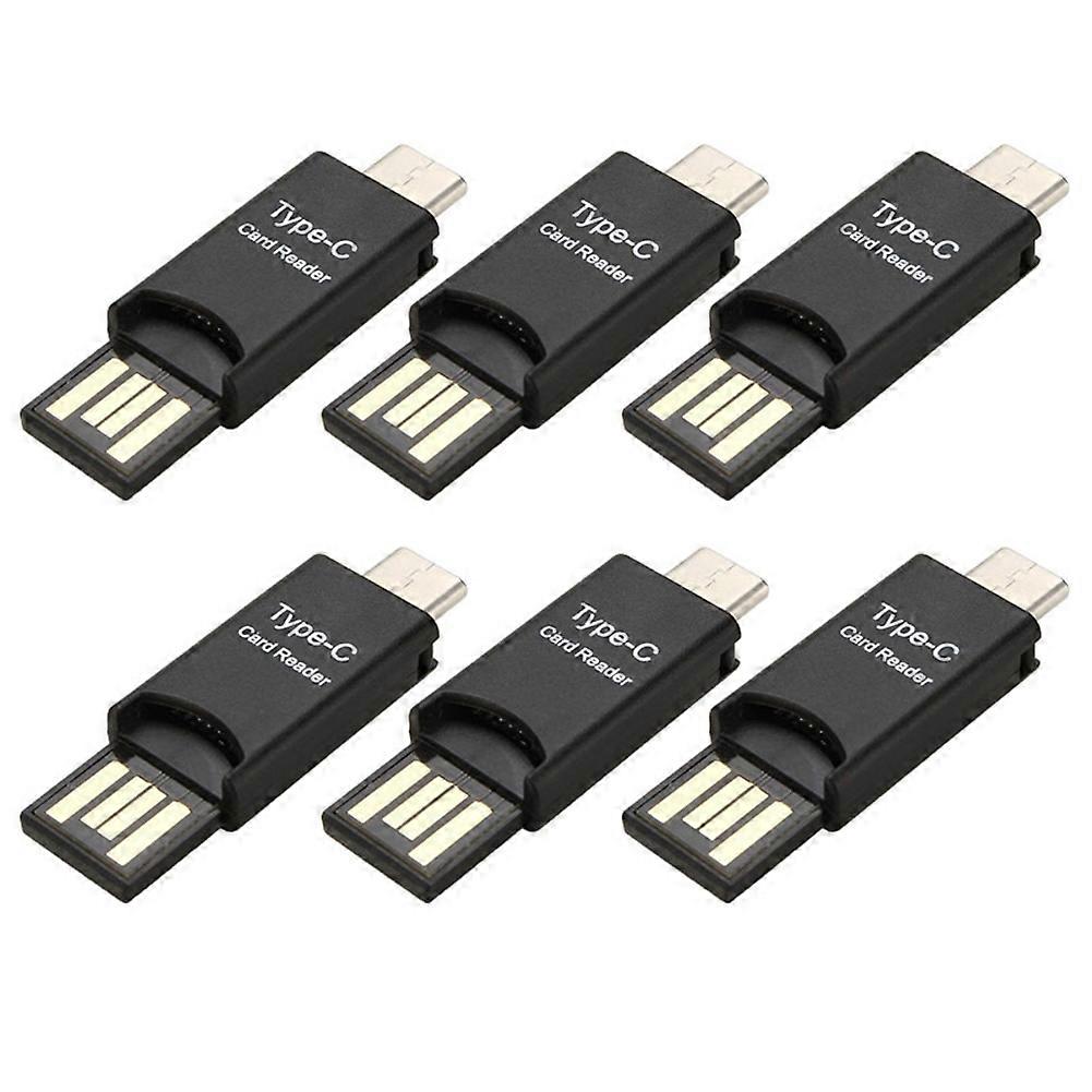 6X USB 3.1 Type C USB-C to Micro-SD TF Card Reader Adapter for Macbook PC Cellphone