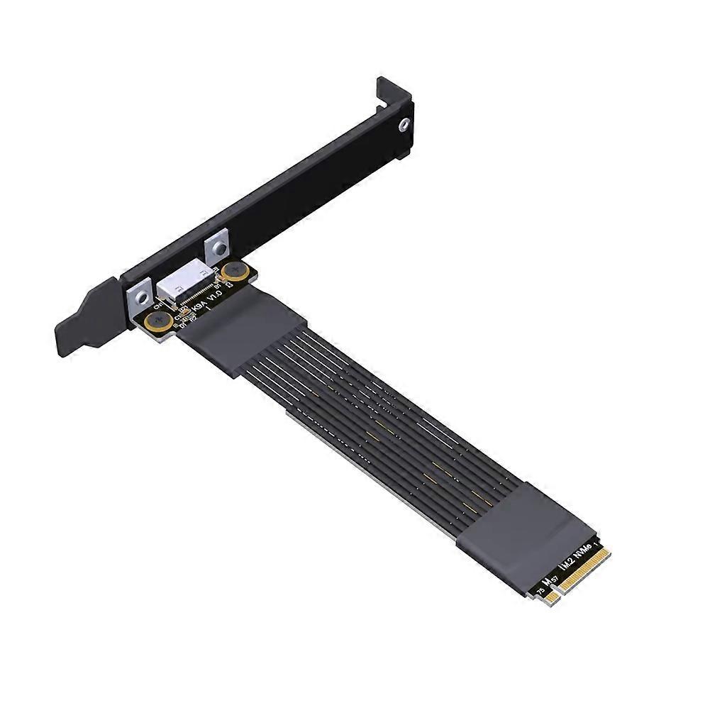 PCIE 4.0 X4 Gen4 M.2 NVMe to SFF-8611/8612 Adapter OCuLink Graphics Card External Extension Cable W/ Full-Height Baffle