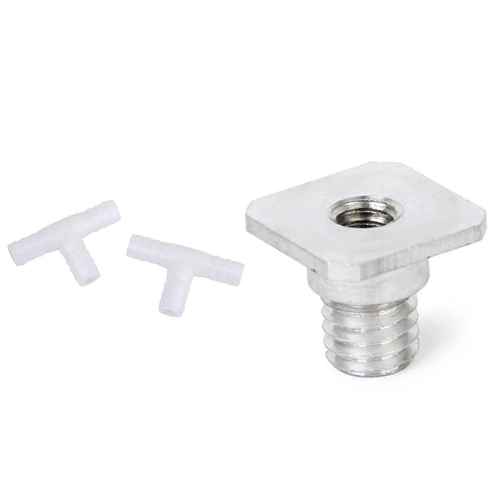 2 X 12mm Plastic Equal Tee Connector Barbed Pipe Fitting Air/water H
