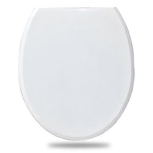 Soft Close White Toilet Seat with Quick Release, NonSlip Bumpers and Easy Installation