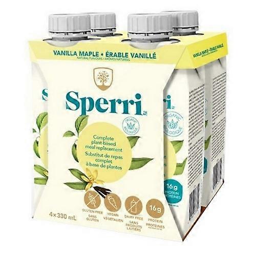 Sperri Organic Meal Replacement Shake Plant-based Vanilla Maple, 4 X 330 Ml (Case Of 3)