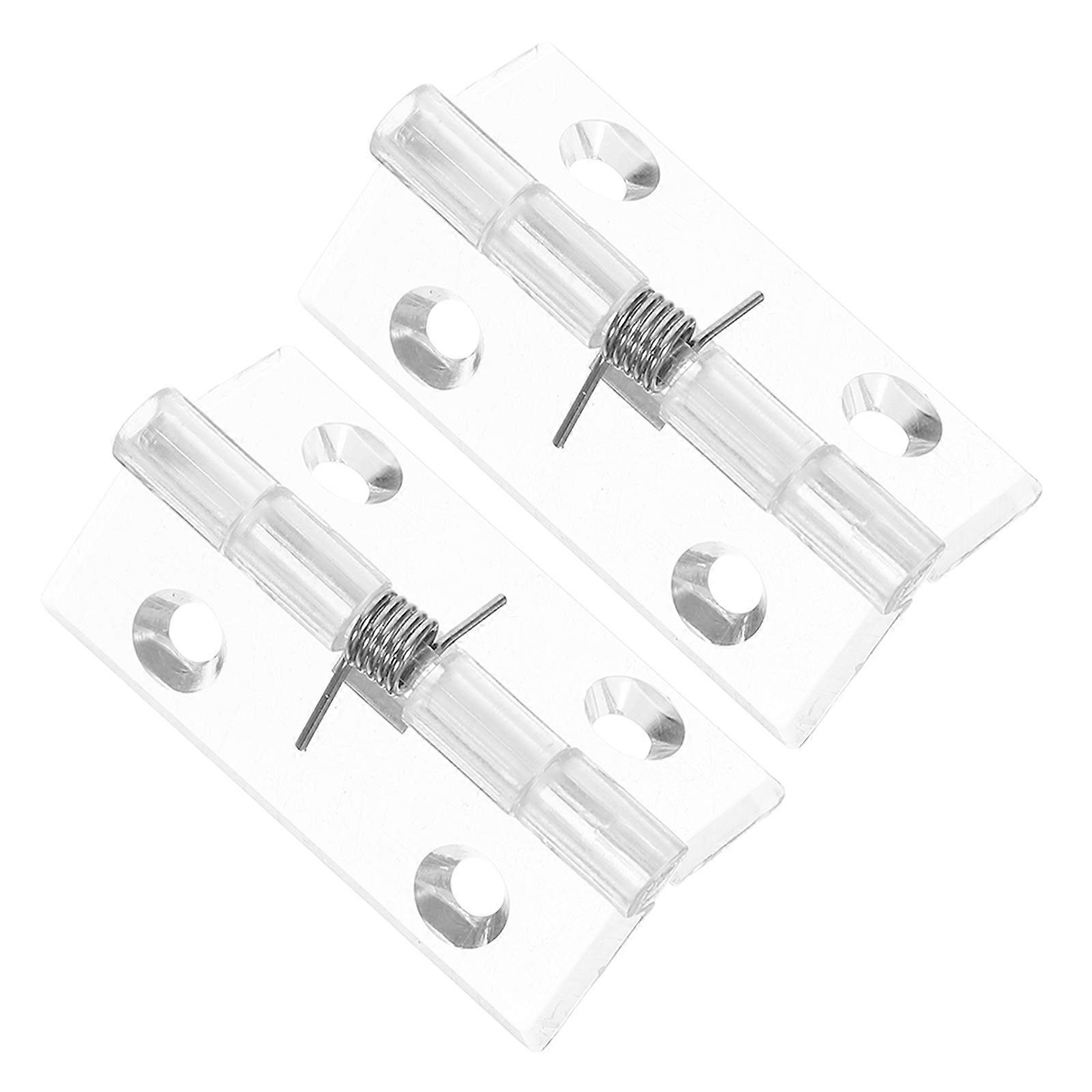 Transparent Self-Closing Door Hinges with Automatic Closing 2Pcs