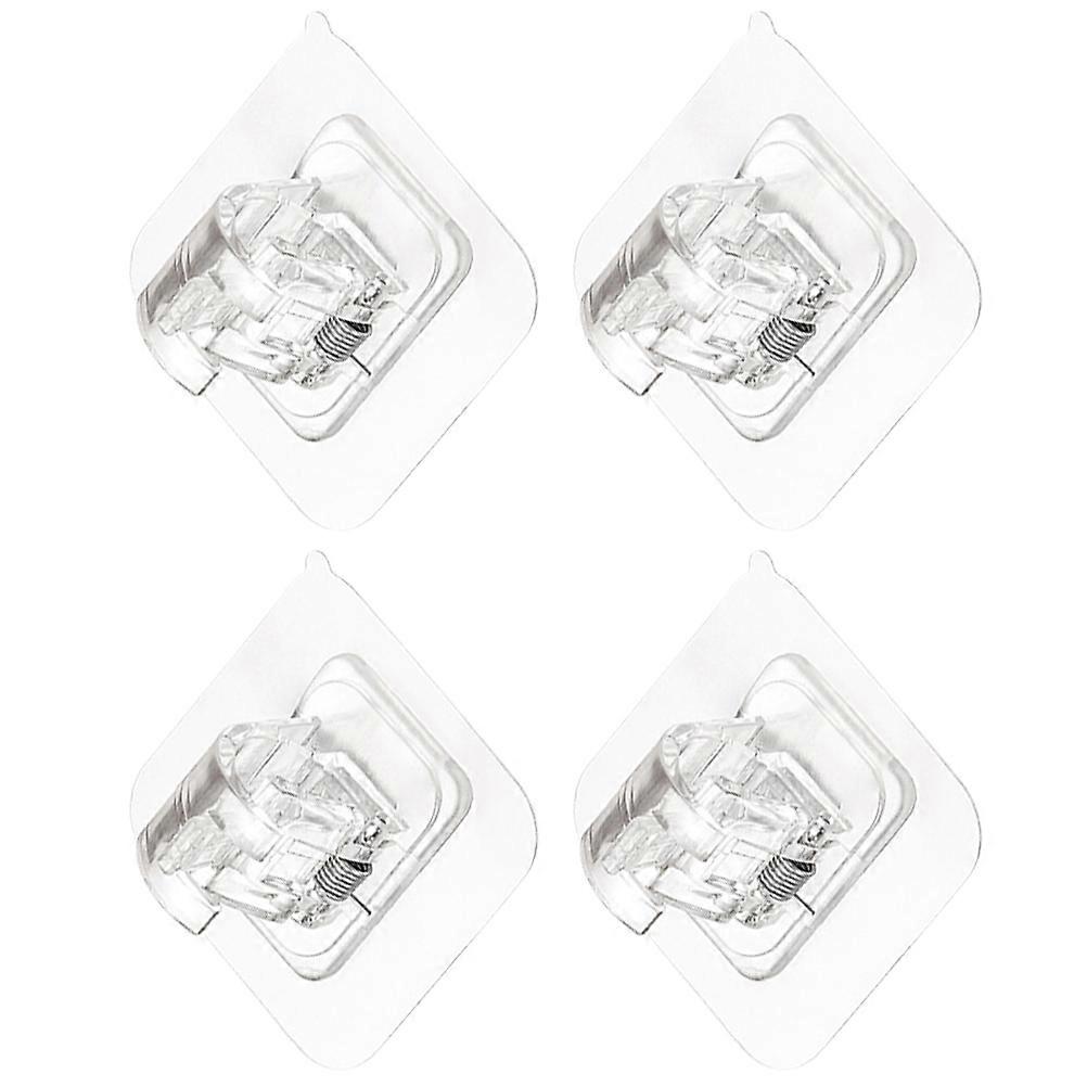 Home Use Curtain Rod Clip Transparent Practical 12Pcs Set