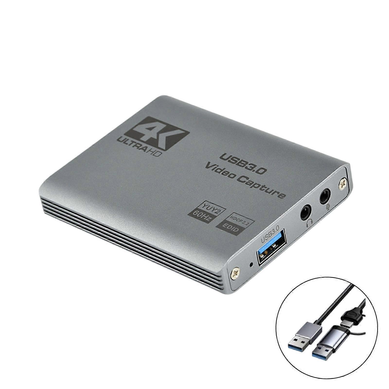 HDTV USB Video Capture Card 1080P 60Hz Cycle off Plugs Play Low latency Easy Installation Setups Multicolor