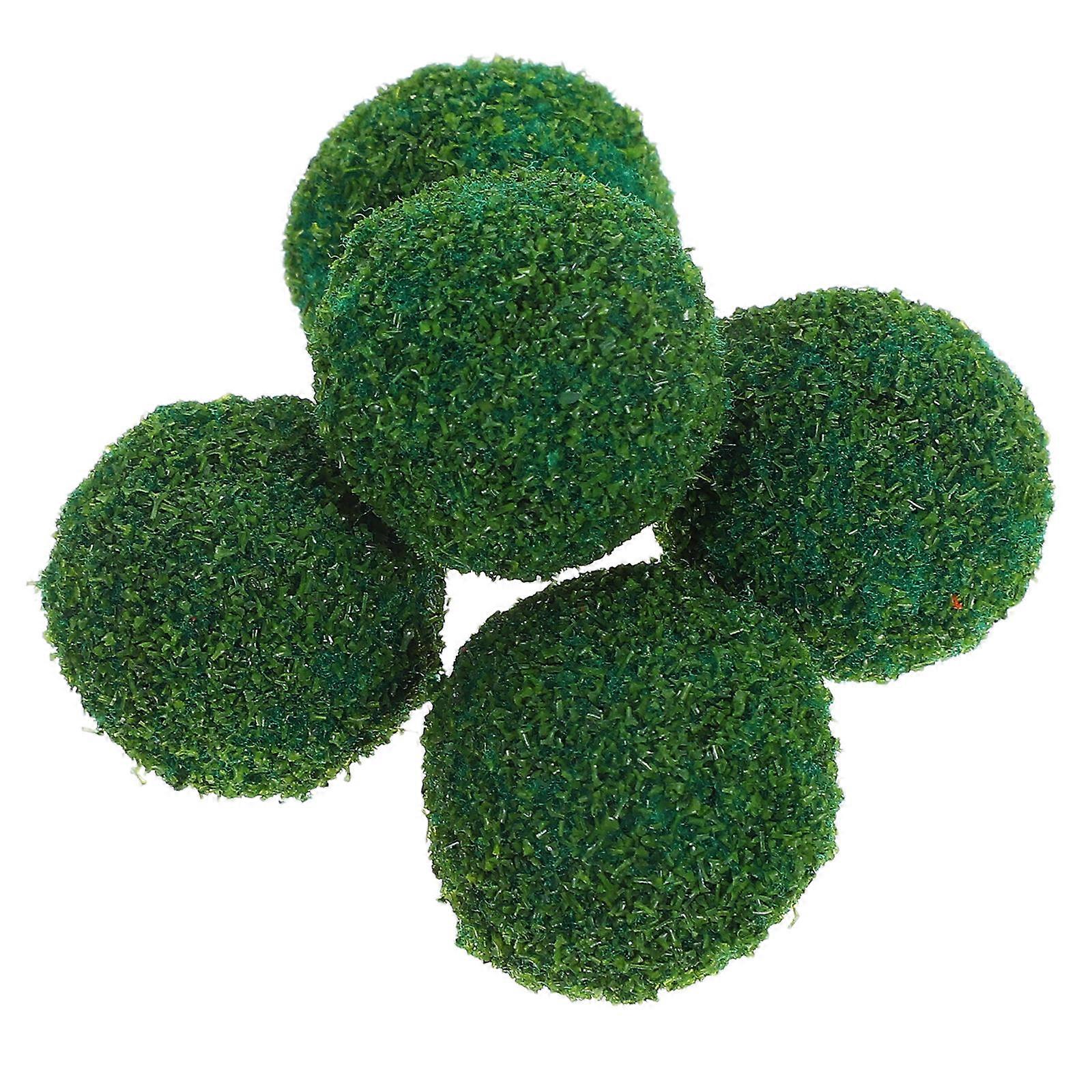 Simulated Grass Balls Artificial Plant for Sand Table Models 5Pcs