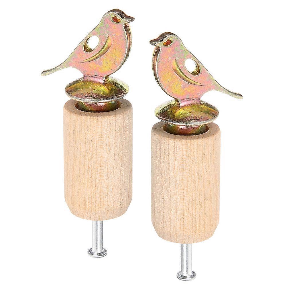 Bird Whistle Toy Manual for Practice 2Pcs Wooden Bird Training Sound Maker