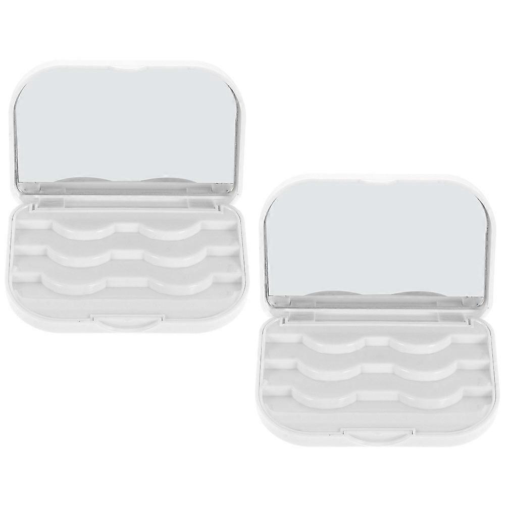 Eyelash Storage Box Artificial Eyelash Organizer for 2Pcs Storage