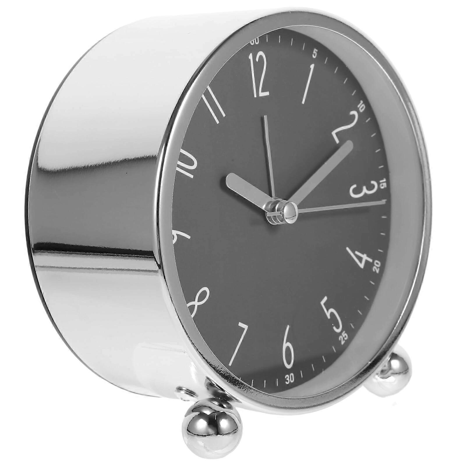 Rose Gold Silent Bedside Alarm Clock with Digital Display for Bedroom or Desktop Decoration