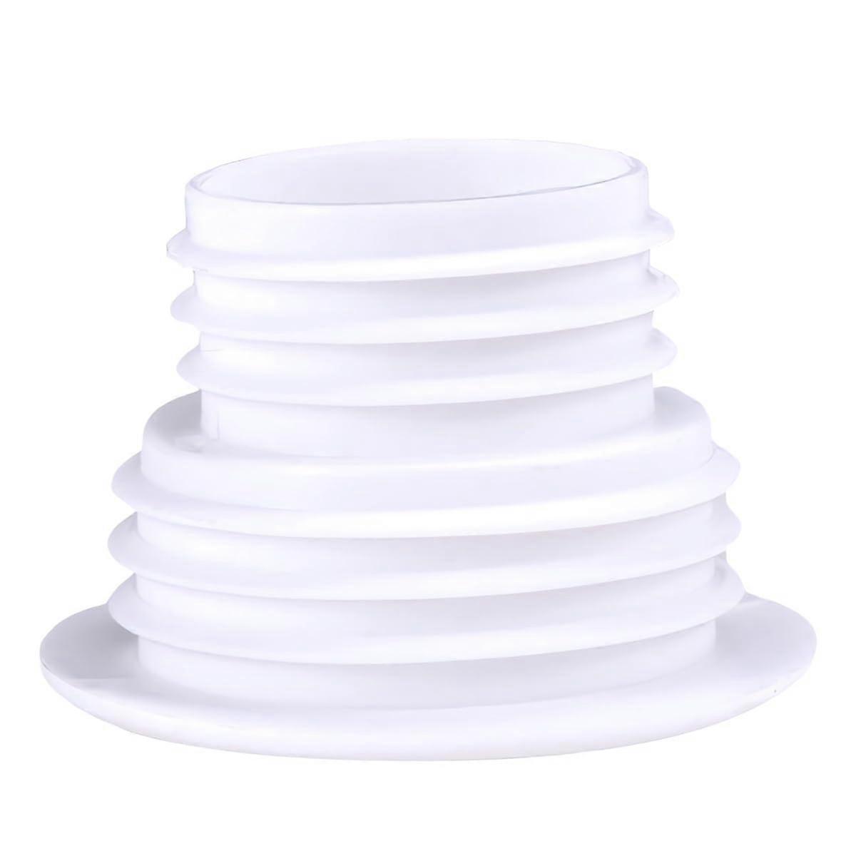 3Pcs Silicone Drain Pipe Hose Plug, Durable Deodorant Sewer Seal Ring for Kitchen Bathroom Laundry Sinks, White