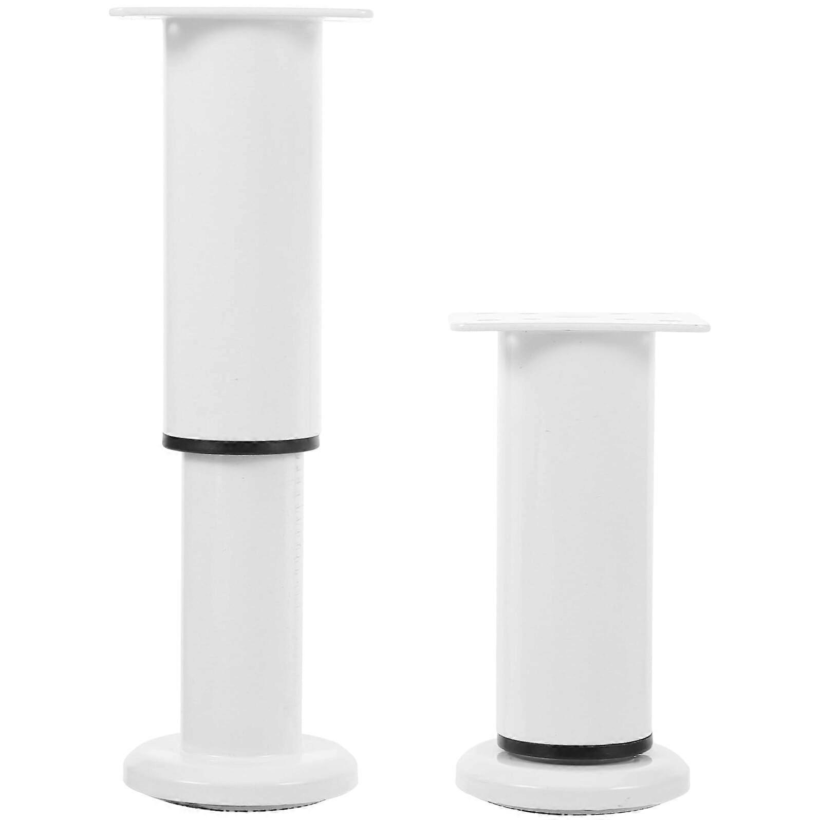 2pcs Adjustable White Metal Furniture Legs with HeavyDuty Support for Sofa Table Cabinet Desk