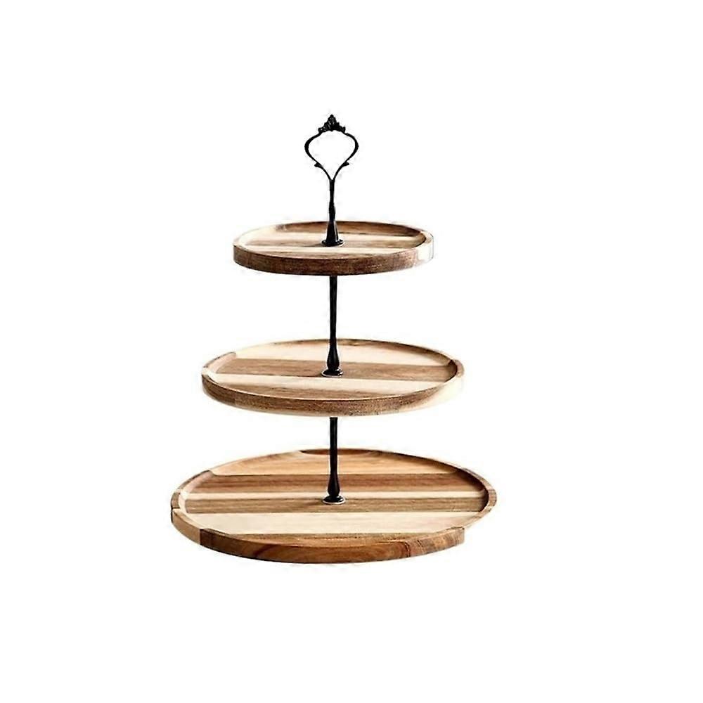 Wooden Cupcake Stand Rustic 3 Tier Cake Stand Large Dessert Display Tray for Parties and Weddings
