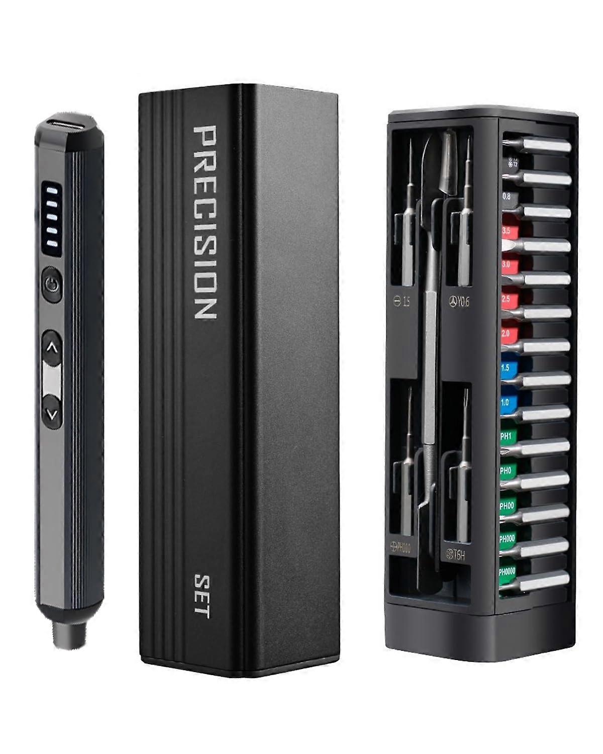 Mini Electric Screwdriver Set 52in1 with Adjustable Torque LED Light Magnetic Bits for Electronics