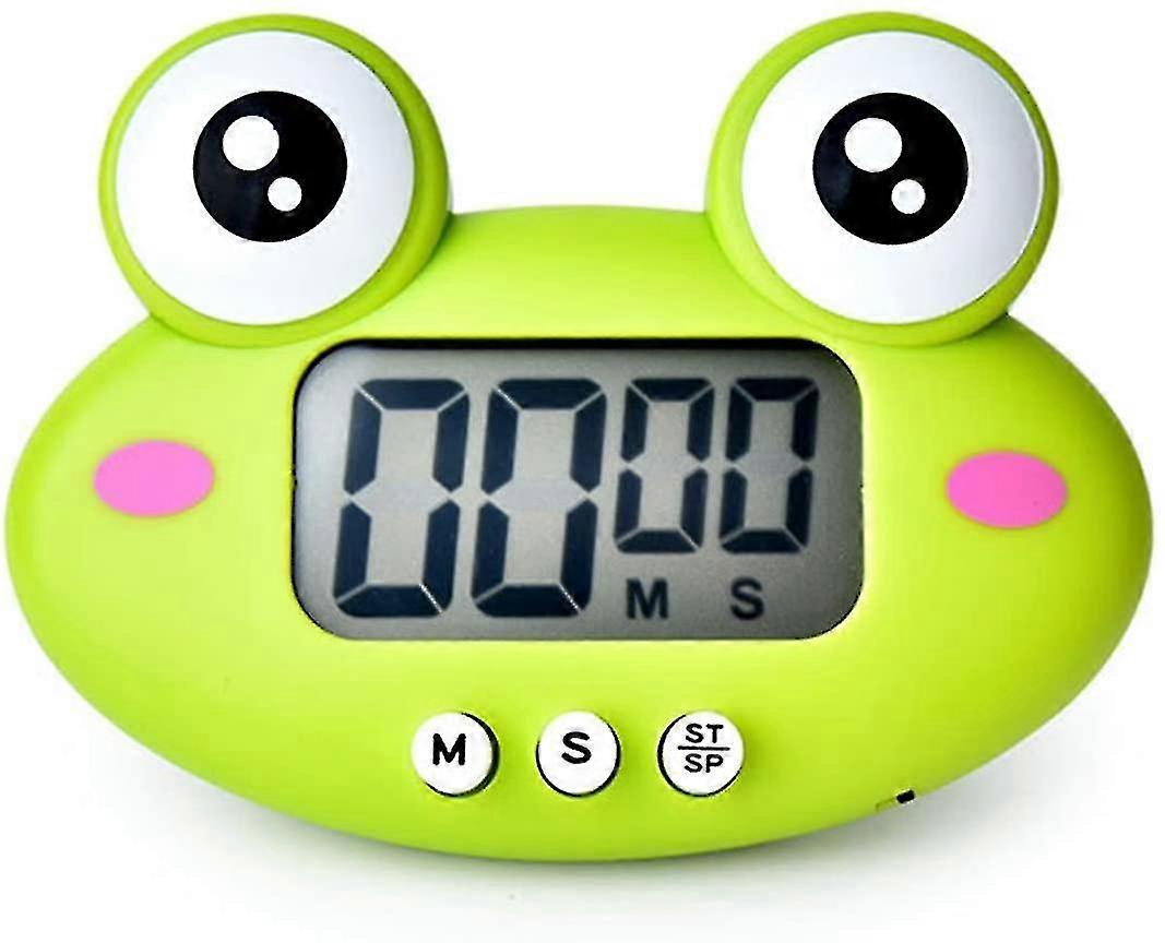 25-26 Kitchen Timer, Cute Cartoon Animal Countdown Timer, Digital Cooking Timer With Magnetic(frog)