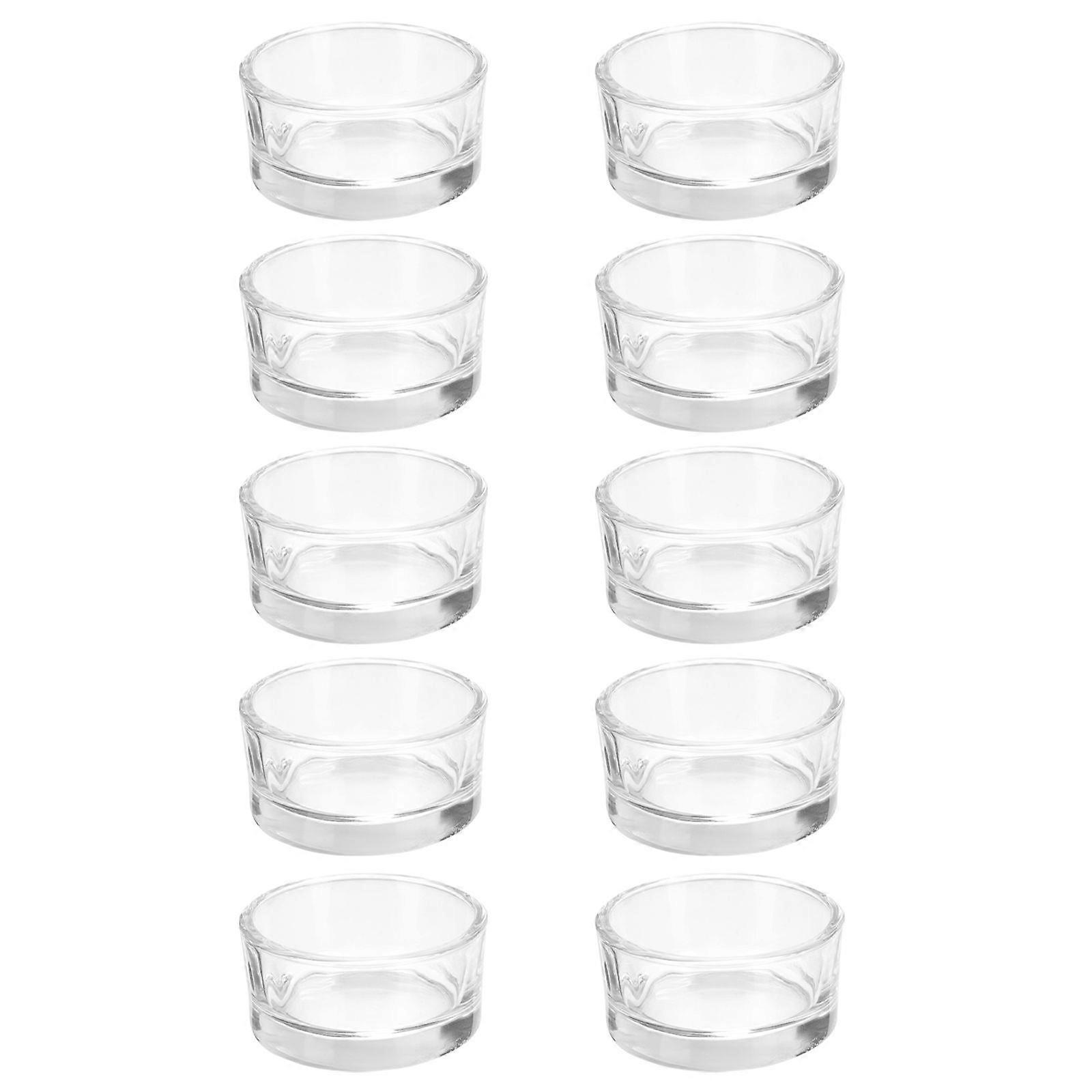 10pcs Practical Candle Cup Household Clear Candle Windproof Cups (Transparent)