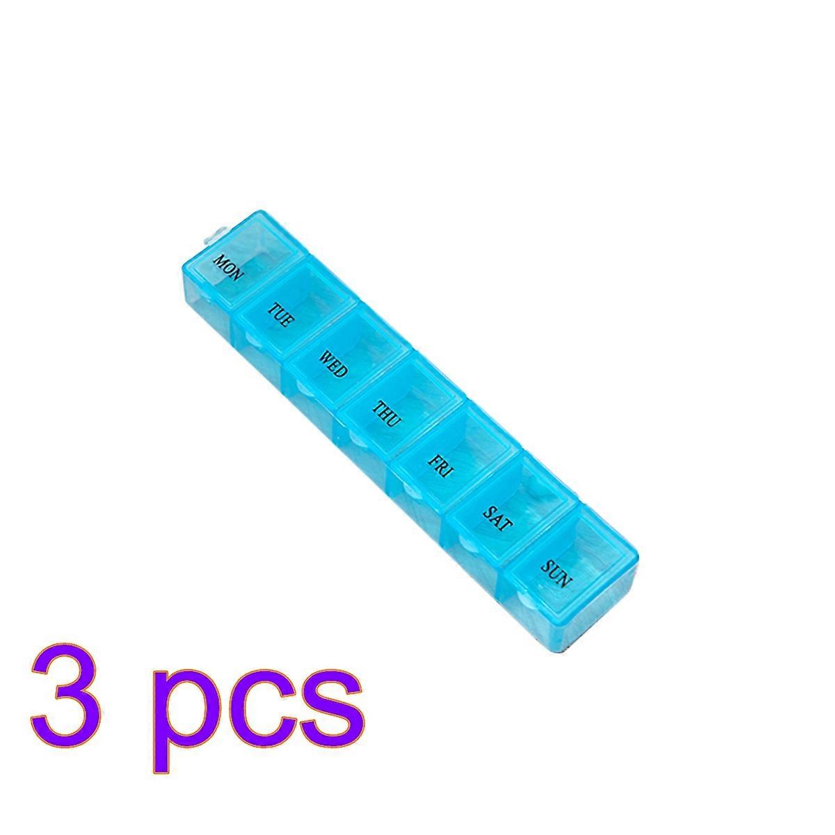 Weekly Plastic Pill Organizer for Travel Medication Storage Case