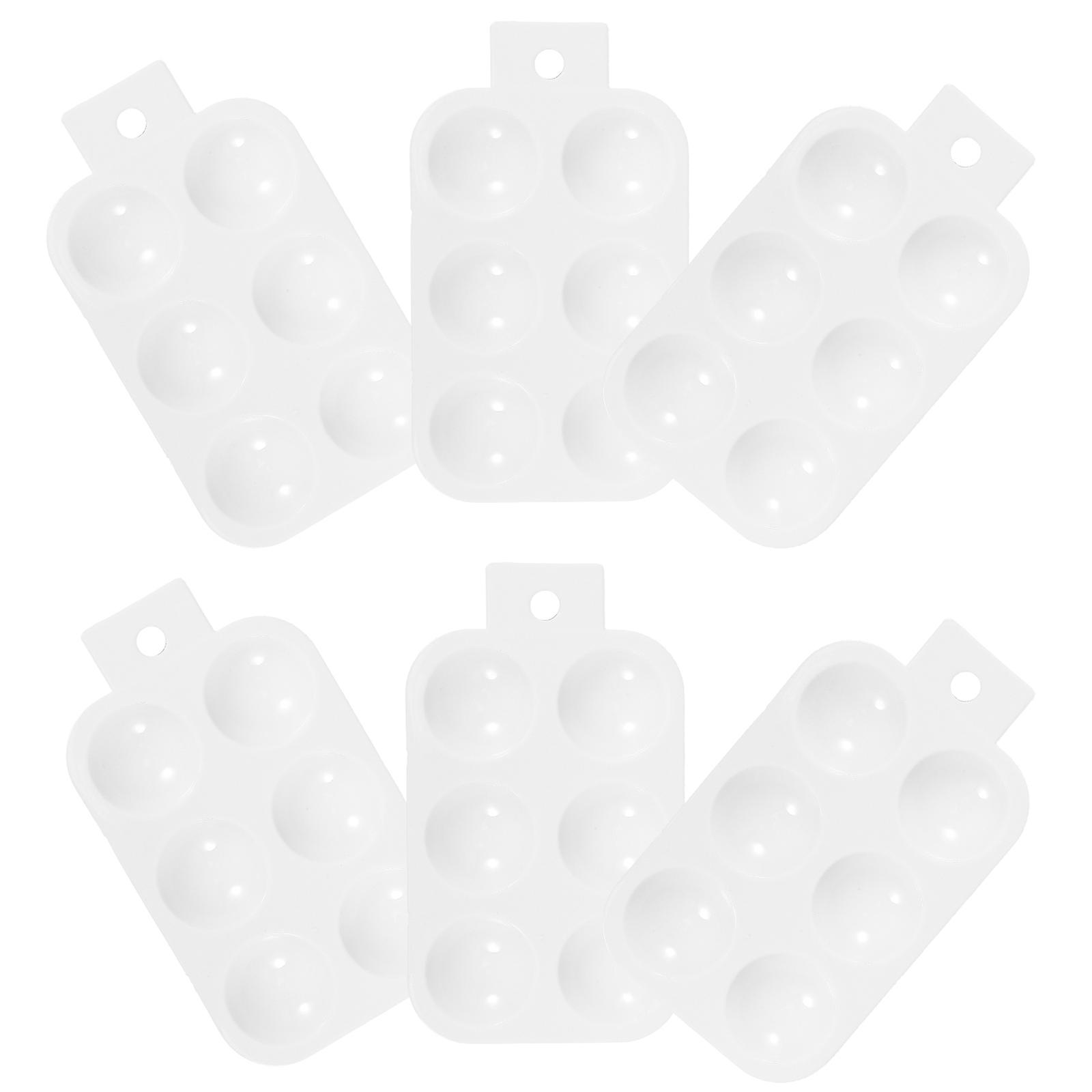 Plastic Paint Tray White Rectangular For Artists Diy Craft Projects 6Pack