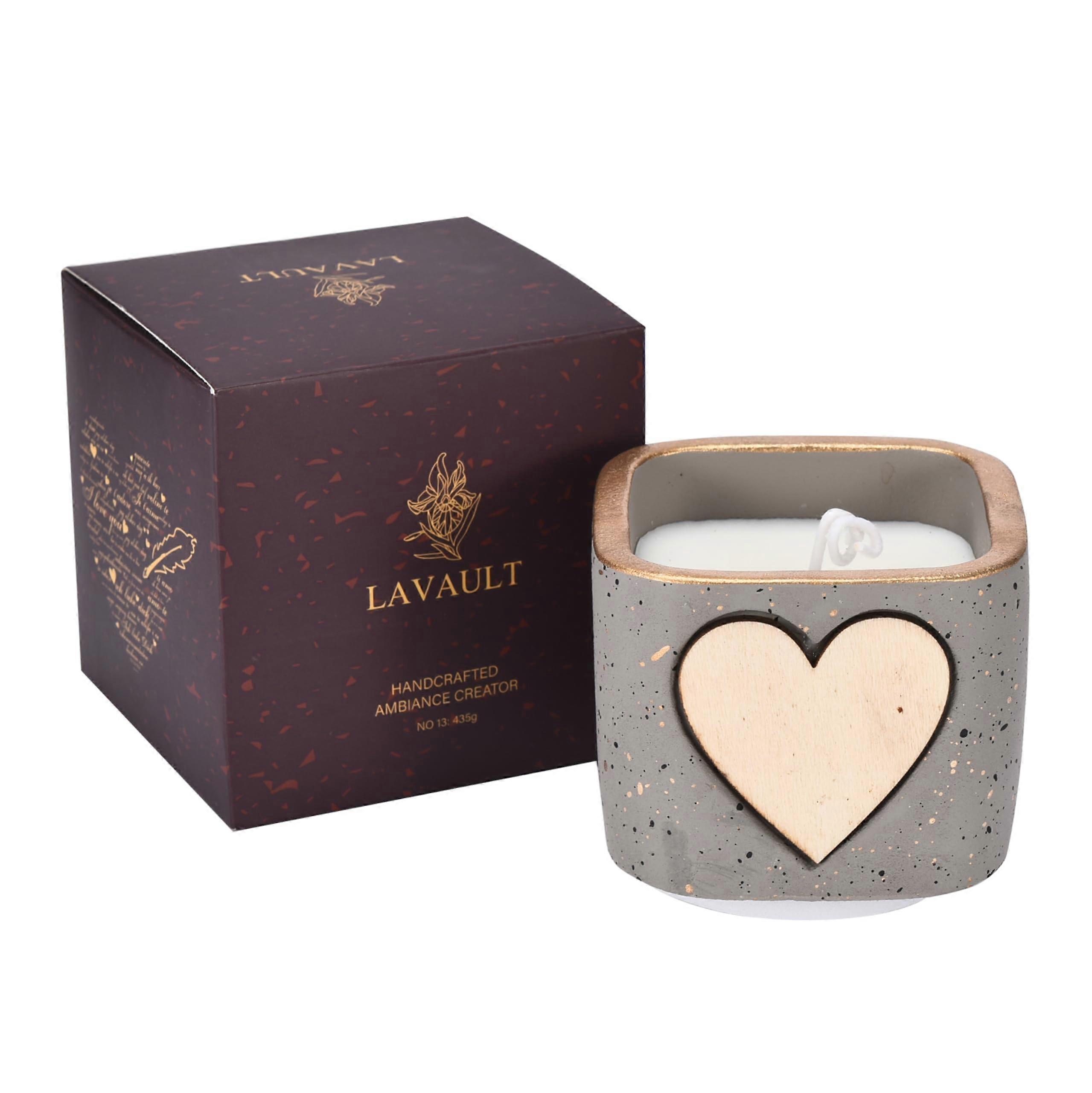 Scented Soy Wax Candles Long Burn Time Large Jar Aromatherapy with Reusable Grey Container