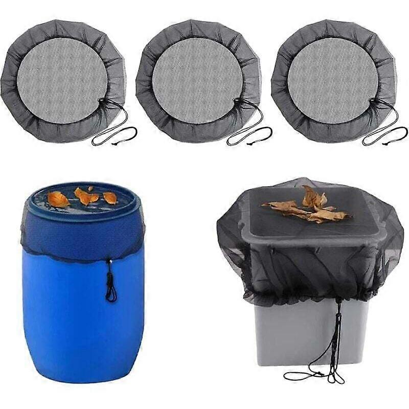 Three-piece rain tank protective netting set: protective netting with drawstring, adjustable lid, 80 cm in diameter.