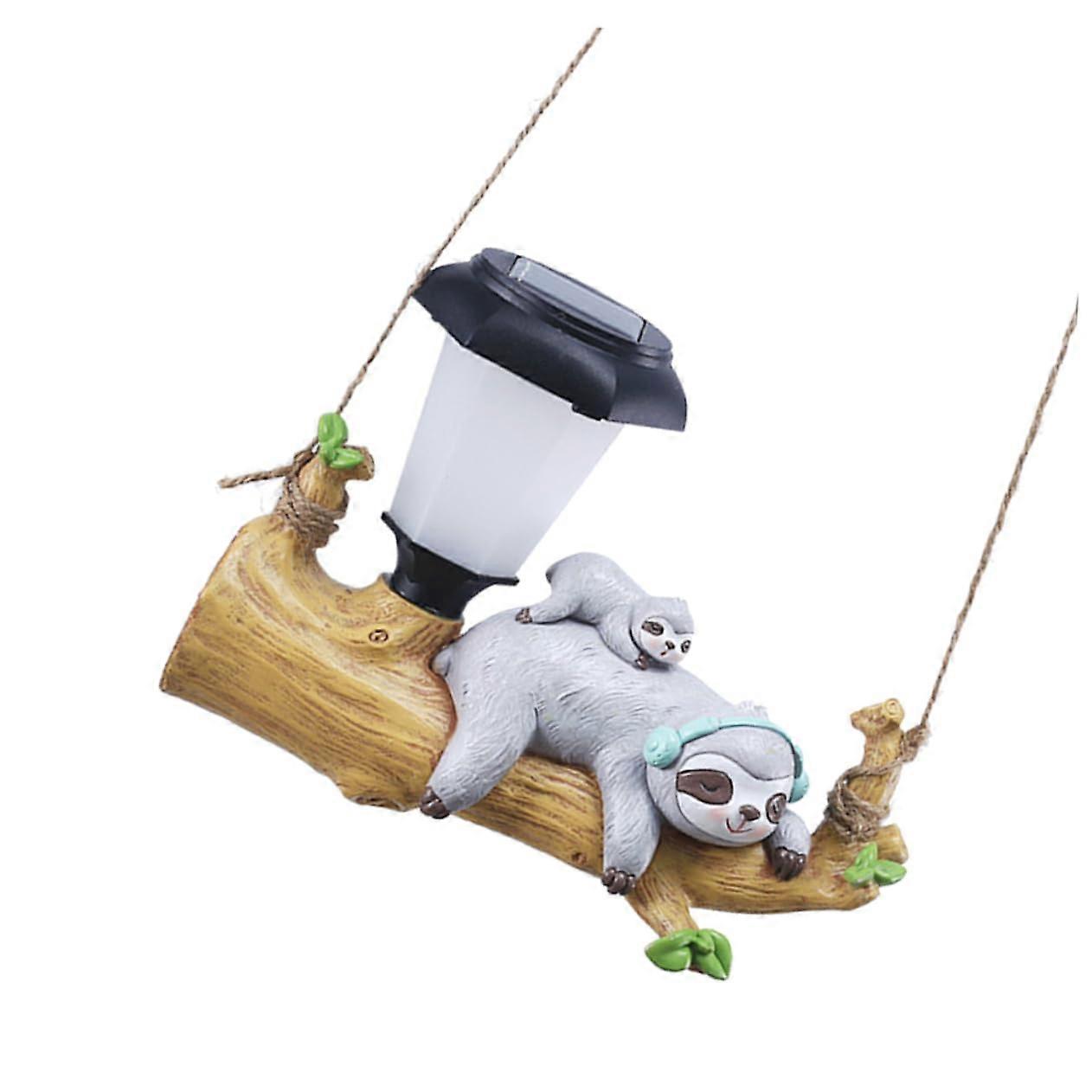 Solar Garden Light Sloth Shape Waterproof Outdoor Hanging SolarPowered Yard Decoration